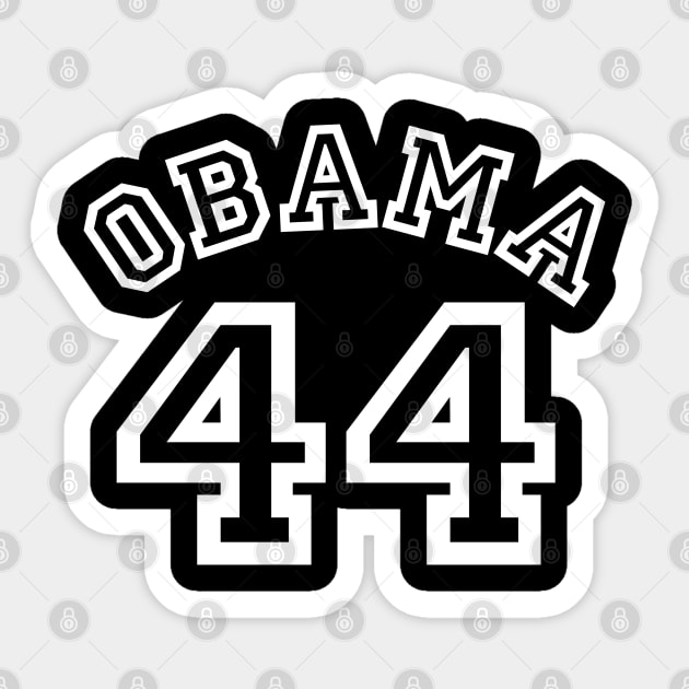 Obama 44 Sticker by blackartmattersshop